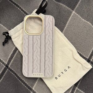 Burga Gray Cable Knit Phone Case